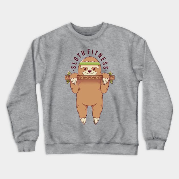 Sloth Fitness Crewneck Sweatshirt by Alundrart